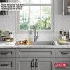 33” Workstation Drop-In Top Mount Double Bowl 16 Gauge Stainless Steel Kitchen Sink with WorkFlow™ Ledge and Accessories